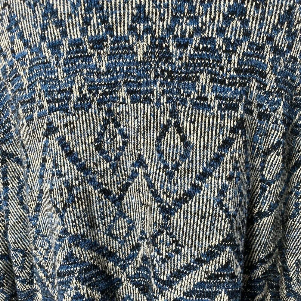 Ruff Hewn Open Front Poncho With Sleeves boho Western Aztec Print Size Xl - Picture 5 of 7